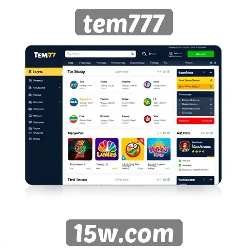 Interface do usuário do Tem777 é intuitiva e acessível